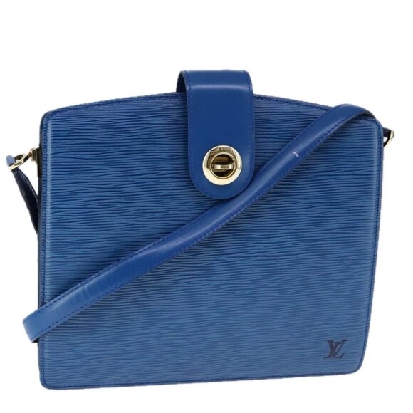 LOUIS VUITTON Epi Capuchin Shoulder Bag Blue - Picture 1 of 14
